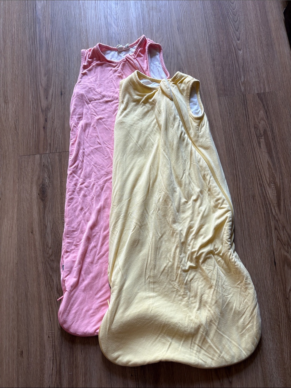 Kyte BABY Sleeveless Sleepsacks in Pink and Yellow